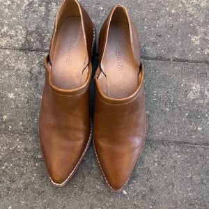 Madewell the Brady lowcut bootie brown block heel size 8